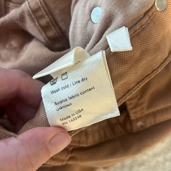 Reformation Wide Leg Cropped Cherry Pant in Nutmeg size 30 - Picture 8 of 8